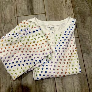 RARE Roller Rabbit disco hearts kids pajamas. Barely worn, smoke free home.